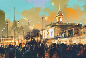 عکس باکیفیت نقاشی شهر